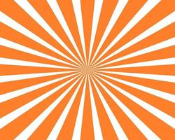 orange and white ray sunburst background vector