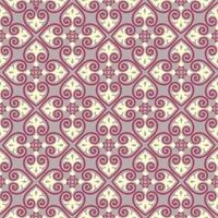 patrón sin costuras con adorno floral asiático. textura ornamental abstracta. fondo artístico de mosaico de florecimiento diagonal en estilo árabe oriental vector