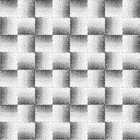 Abstract geometric dotted square shape checkered seamless pattern. Artistic polka dot ornamental stylish background. Abstract  tiled monochrome texture vector