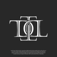 ambigram dtl logo letter dtl para el logotipo de detalle, para el detalle del coche de lavado de coches, cuidado del coche, pintura automática, soldadura, soldador vector