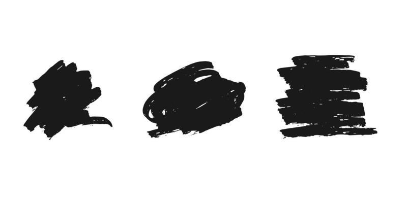 Abstract grunge brush stroke texture set. Vector graphic