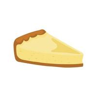 Piece of cheesecake cake vector