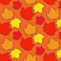 Seamless Pattern with Autumn Maple Leaves. Autumn Design Collection, Backgrounds, Wrapping Paper Design. Vector Illustration