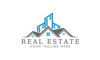 Real estate company logo, Modern home vector logo art, Construction logo design template