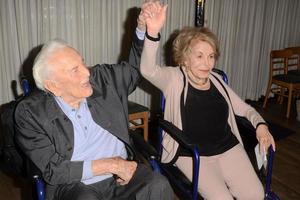 LOS ANGELES - MAY 4   Kirk Douglas, Anne Douglas at the 25th Anniversary of the Anne Douglas Center at the LA Mission on May 4, 2017 in Los Angeles, CA photo
