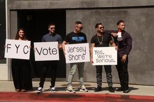 LOS ANGELES - JUN 15 -  Deena Nicole Cortese, Vinny Guadagnino, Mike The Situation, Ronnie Ortiz-Magro, Pauly D at the Jersey Shore FYC Cast Photo Call at the Melrose Avenue on June 15, 2018 in West Hollywood, CA