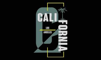 California Los Angeles T-shirt Design. vector