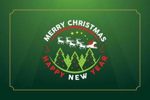 Christmas Season Emblem Happy Holiday Badge Vector Illustration