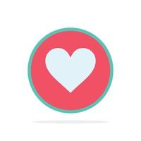 Love Heart Favorite Crack Abstract Circle Background Flat color Icon vector