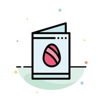 Card Egg Easter Wedding Abstract Flat Color Icon Template vector