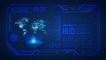 Modern Holographic HUD Technology Screen Background vector