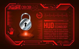 Modern Holographic HUD Technology Screen Background vector