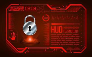 Modern Holographic HUD Technology Screen Background vector