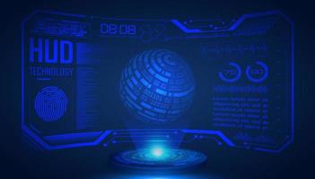 Modern Holographic HUD Technology Screen Background vector