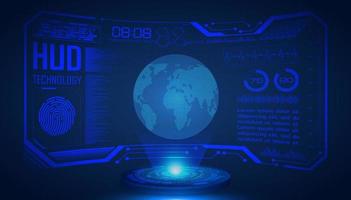 Modern Holographic HUD Technology Screen Background vector