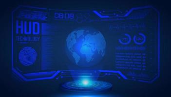 Modern Holographic HUD Technology Screen Background vector