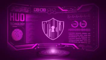 Modern Holographic HUD Technology Screen Background vector