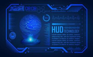 Modern Holographic HUD Technology Screen Background vector