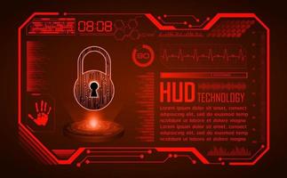 Modern Holographic HUD Technology Screen Background vector