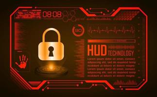 Modern Holographic HUD Technology Screen Background vector