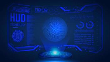 Modern Holographic HUD Technology Screen Background vector