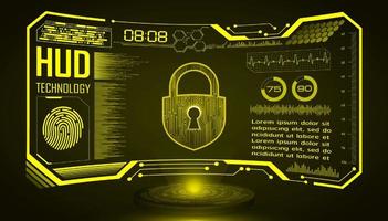 Modern Holographic HUD Technology Screen Background vector