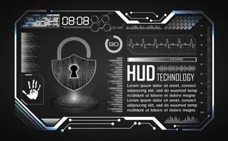 Modern Holographic HUD Technology Screen Background vector