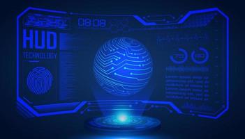 Modern Holographic HUD Technology Screen Background vector