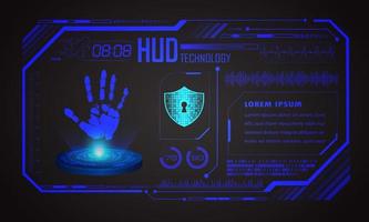 Modern HUD Technology Screen Background vector