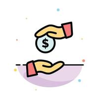 Bribe Bribery Bureaucracy Corrupt Abstract Flat Color Icon Template vector