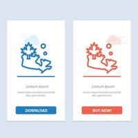 Map Canada Leaf  Blue and Red Download and Buy Now web Widget Card Template vector