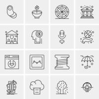 16 Business Universal Icons Vector Creative Icon Illustration to use in web and Mobile Related proje