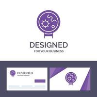 Creative Business Card and Logo template Bacteria Viruses Medical Search Vector Illustration