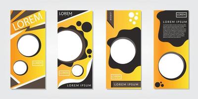 set of x banner template in black and yellow color. suitable for business promotion vector