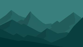 a flat illustration of mountains vector