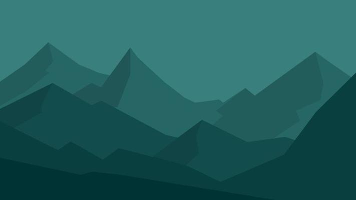 a flat illustration of mountains