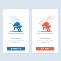 Barrow Construction Wheel Spring  Blue and Red Download and Buy Now web Widget Card Template vector