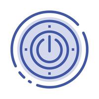 Electricity Energy Power Computing Blue Dotted Line Line Icon vector