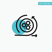 Modeling Api Modeling Science turquoise highlight circle point Vector icon