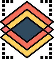 Layers Object Layer Server  Flat Color Icon Vector icon banner Template