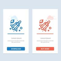 Fly Missile Science  Blue and Red Download and Buy Now web Widget Card Template vector