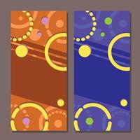 conjunto de banner vertical con diseño abstracto vector