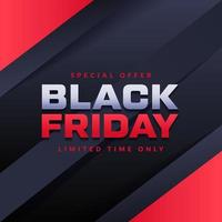 Black friday sale banner design, vector design background for media promotion and social media post with copy space for add photo product