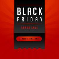 Black friday sale banner template for media promotion vector