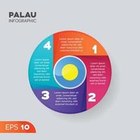 elemento infográfico palau vector