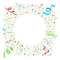 Banner design with colored paper confetti vector