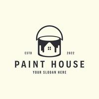 house painting logo vintage vector template illustration design