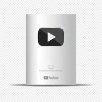 Play Button Youtube Silver vector