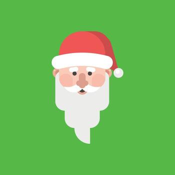 Santa figurine made on a green background with some specific elements vector