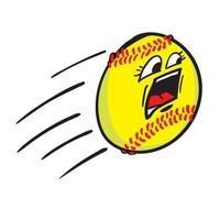 Screaming Homerun Softball vector